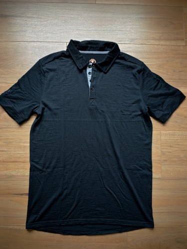 Isobaa mens merino black polo - mens,