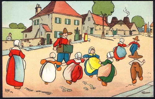 Dutch children dancing a - children,
