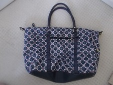 Lightweight Holdall Bag in Blue Pattern