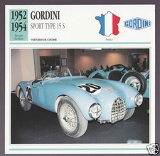 1952 1953 1954 Gordini Sport