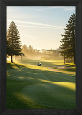 Golf Course at Sunrise Framed