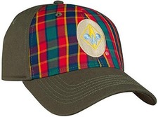 Cub Scout Boy Scout Webelos Green Plaid BSA Strap Back Cap Hat - One Size