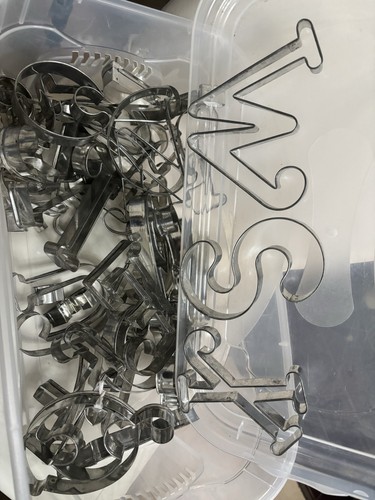 Metal alphabet cookie cutters - alphabet,
