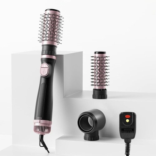 Rotating hair dryer - 3-in-1,