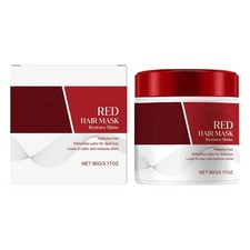 Red Hair Mask, Restore Shine & Refresh Color For Hydrates Hair 3.17oz