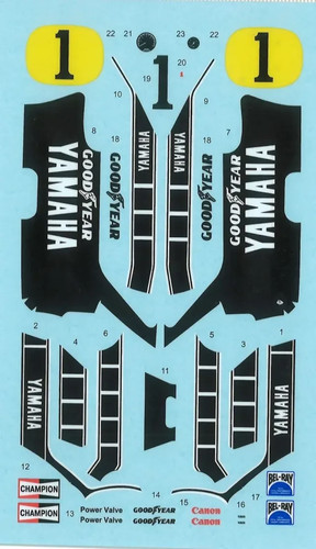 Decal pool yamaha yzr 500 - 1/12,