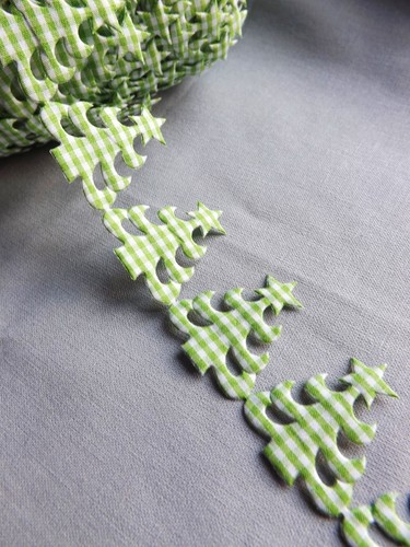 Gingham green christmas tree - gingham,
