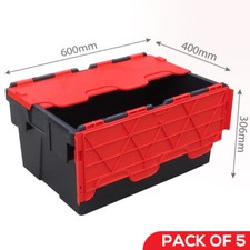 5 x Plastic Crates Storage Box