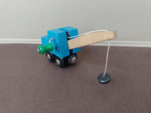 Vintage wind magnetic crane - magnetic,