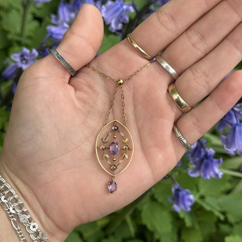 9ct gold suffragette pendant - 9ct,