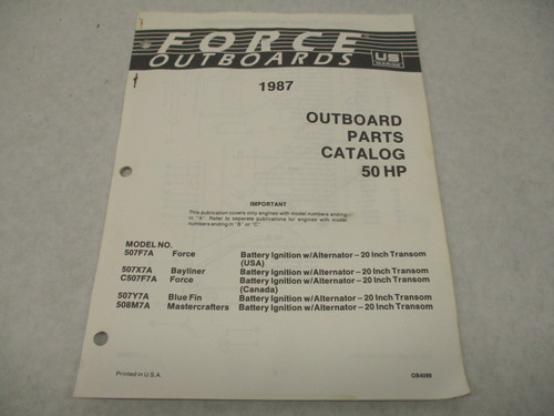 Ob4099 outboard parts catalog - outboard,