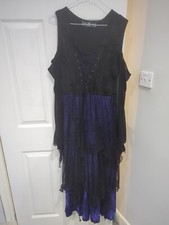 Dark Star Dress Lace Navy Black Beading Cosplay Velour Halloween Gothic Dress