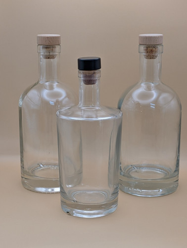 Clear glass bottles - 3,