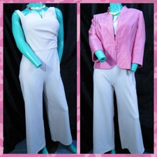 COAST Blush Wide Leg Jumpsuit & Country Casual pink jacket UK 18
