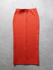 H&M Trend Edition orange Bodycon midi scuba stretch wiggle skirt Size 8