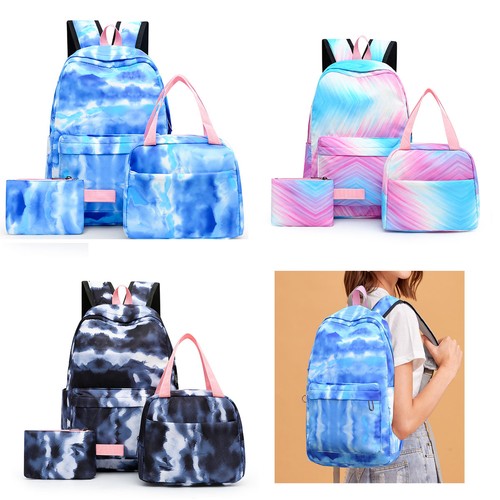 3pcs tie dye backpack - tie, set
