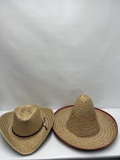 Straw Cowboy Hat & Mexican Sombrero – Western Rodeo Fiesta Costume Hats