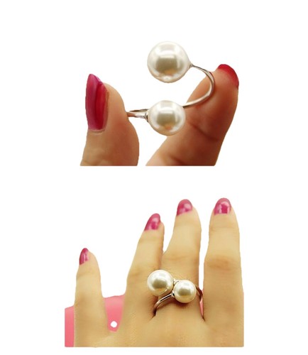 Classic pearl adjustable ring - pearl,