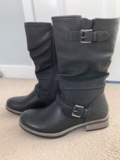 Rieker Black Slouch Long Boots
