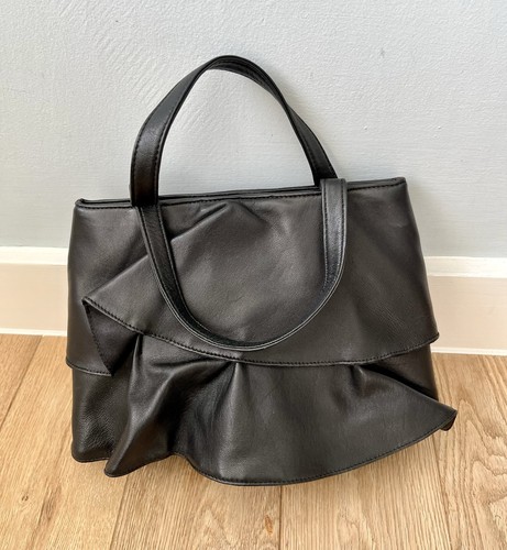 Soft black leather - leather, billy