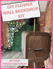 DIY FLOWER WALL PHOTO BACKDROP KIT - INCLUDES STAND PANELS AND FOLIAGE
