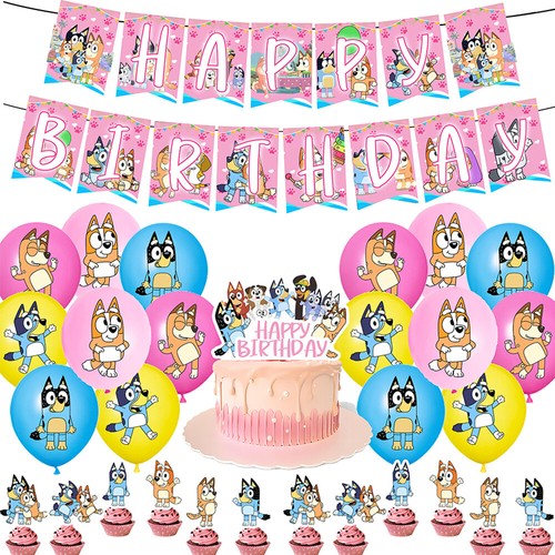 30pcs pink bluey party - pink,