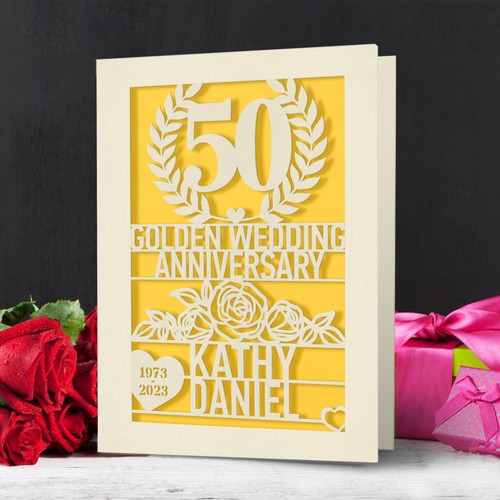 Personalised 50th golden - personalised,