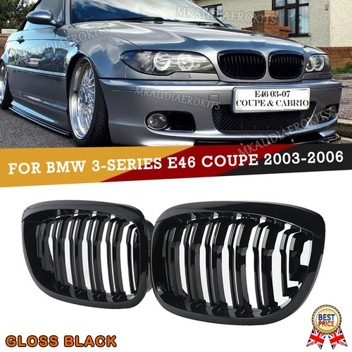 Gloss black kidney grill - black,