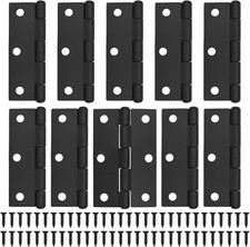 3" (75mm) Matt Black Butt Hinges Internal Door Hinges Multi Pack Sizes Available
