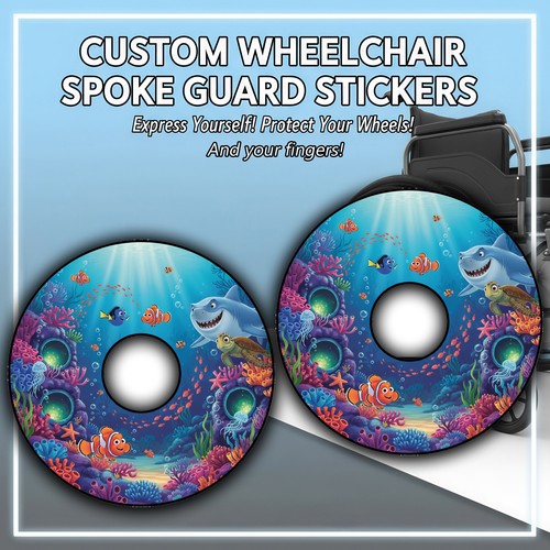 Wheelchair spoke guard sticker - wheelchair,