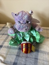 BUILD A BEAR Happy Hippo Rare with birthday outfit from build a bear