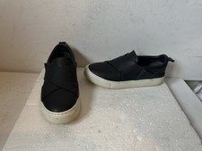 Jigsaw Black Leather Sneakers Shoes Size UK 4 EU 37