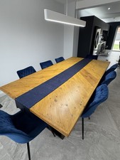 XL Light Oak Chevron Dining Table 2.4x1.2m