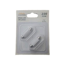  2 X 39 MM CAR INTERIOR C5W FUSE HALFORDS LED CAR BULBS  BULB White 30 Lumen