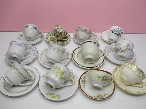 Mismatched china tea - mismatched,