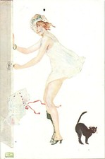 PC CPA NUDE-EROTIC, ARTIST