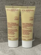 Clarins Hydrating Gentle Foaming Cleanser 50mlX2 Normal to Dry Skin New Sealed