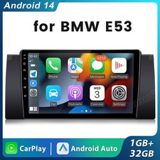 32G Android14 CarPlay Stereo Radio GPS Sat Nav WiFi RDS For BMW X5 E53 2000-2006