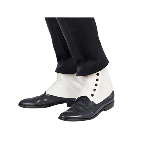 White vinyl spats - white,