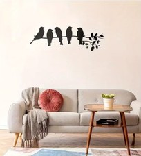 Metal crow family - crow, wall