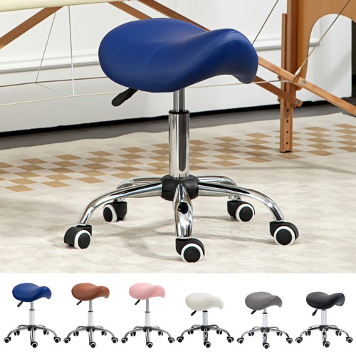 Leather saddle stool - leather, w/