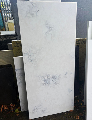 Fugenstone white marble - white, marble-effect