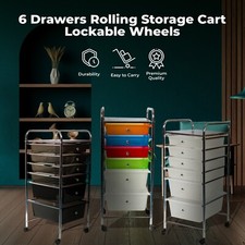 6 Drawers Rolling Storage Cart