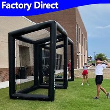 Inflatable Golf Hitting Bay Golf Training Cage Golf Simulator Projector Shooting