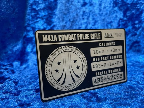 Aliens pulse rifle plaque - pulse,