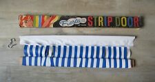 Vintage retro Dunbee Fiesta blue & white plastic strip door curtain caravan