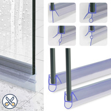 Bath Shower Screen Door Rubber Seal Strip Glass For Thickness 4 - 6mm Gap 4-20mm