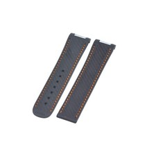 20mm Black Rubber Watch Strap