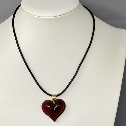 Lalique heart pendant necklace - lalique,
