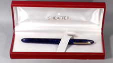 SHEAFFER WHITE SPOT BLUE VALIANT FOUNTAIN PEN 18K GOLD NIB BOXED